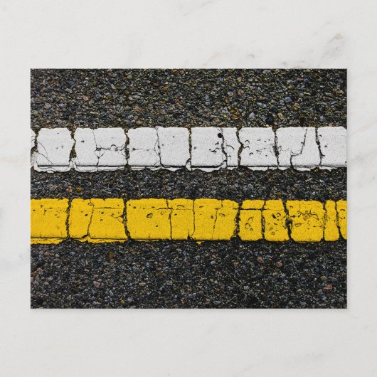 Witgele dubbellijn briefkaart (Voorkant)