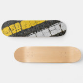 Witgele dubbellijn skateboard (Horizontaal)