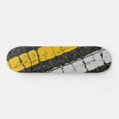 Witgele dubbellijn skateboard (Horizontaal)