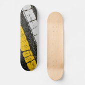Witgele dubbellijn skateboard (Voorkant)