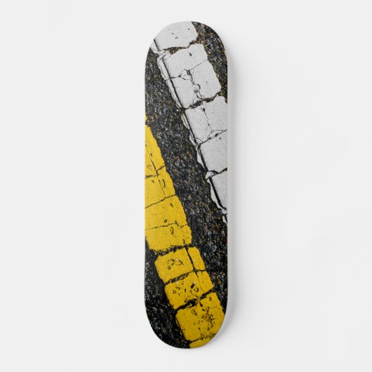 Witgele dubbellijn skateboard (Voorkant)