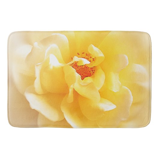 Witgele rozenzachte lichtkleuren badmat (Voorkant)