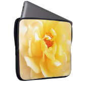 Witgele rozenzachte lichtkleuren laptop sleeve (Voorkant Rechts)