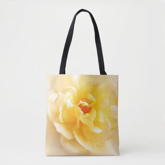 Witgele rozenzachte lichtkleuren tote bag (Voorkant)