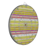Witgele strepen dartbord (Voorkant Links)