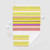 Witgele strepen golfhanddoek (Insitu)