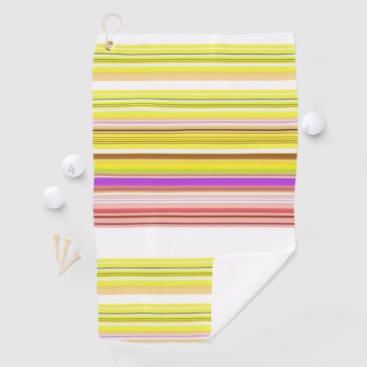 Witgele strepen golfhanddoek (Insitu)