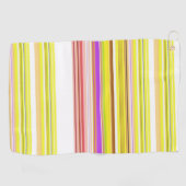 Witgele strepen golfhanddoek (Horizontaal)