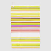 Witgele strepen golfhanddoek (Voorkant)