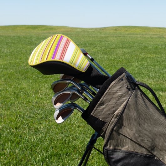 Witgele strepen golfheadcover (Insitu)
