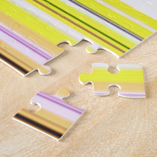 Witgele strepen legpuzzel (Zijkant)