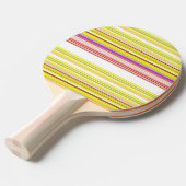 Witgele strepen tafeltennisbatje (Voorkant Gekanteld)