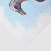  witgepompte vogelstand tissuepapier (Detail)