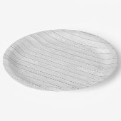 Witgeschilderde lat houten witte borden papieren bordje (Gekanteld)