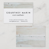 witgewassen Barn Wood White Woodgrain Visitekaartje (Voorkant / Achterkant)