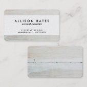 witgewassen Barn Wood White Woodgrain Visitekaartje (Voorkant / Achterkant)
