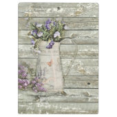 witgewassen schuur- en tuinboerenlavendel klembord (Achterkant)