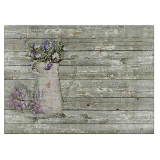 witgewassen schuur- en tuinboerenlavendel snijplank