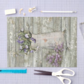 witgewassen schuur- en tuinboerenlavendel tissuepapier (Craft)