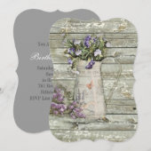 witgewassen schuur hout boerderij zomer lavendel kaart (Voorkant / Achterkant)