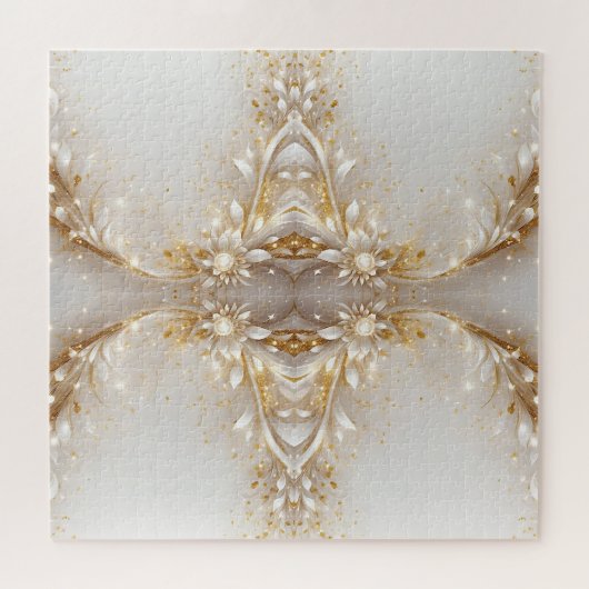 Witgoud Bloemen puzzel Legpuzzel (Horizontaal)