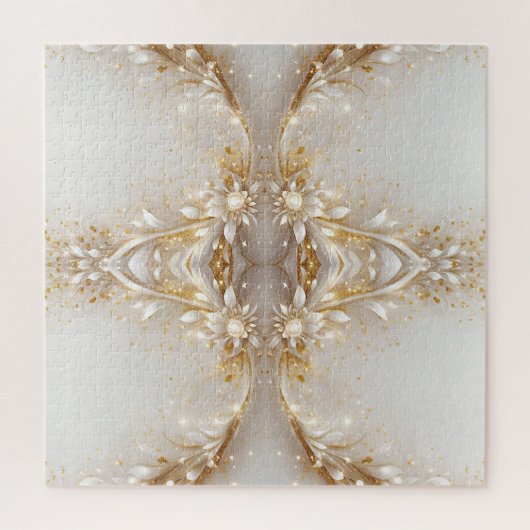 Witgoud Bloemen puzzel Legpuzzel (Verticaal)