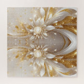 Witgoud Bloemen puzzel Legpuzzel (Horizontaal)