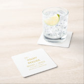 Witgoud de avond voor repetitie diner feest kartonnen onderzetters (Insitu)