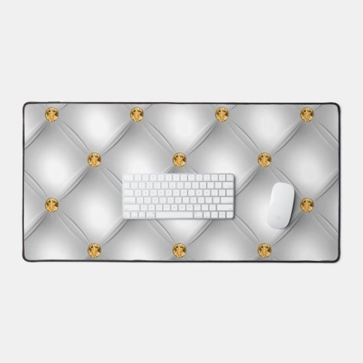 Witgoud diamant getuft bureaumat (Keyboard & Muis)