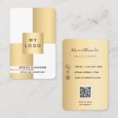 Witgoud logo QR code professional Visitekaartje (Voorkant / Achterkant)