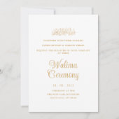 Witgoud minimale Walima ceremonie moslim bruiloft Kaart (Voorkant)