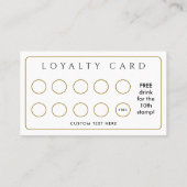 Witgoud Modern Business Café Koffiesalon Loy Klantenkaartje (Achterkant)