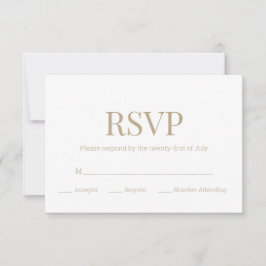 Witgoud Monogram Moderne Bruiloft RSVP