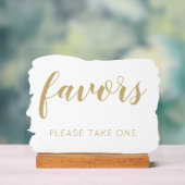 Witgoud neem alsjeblieft één huwelijksgunst acryl bord (Neutraal)