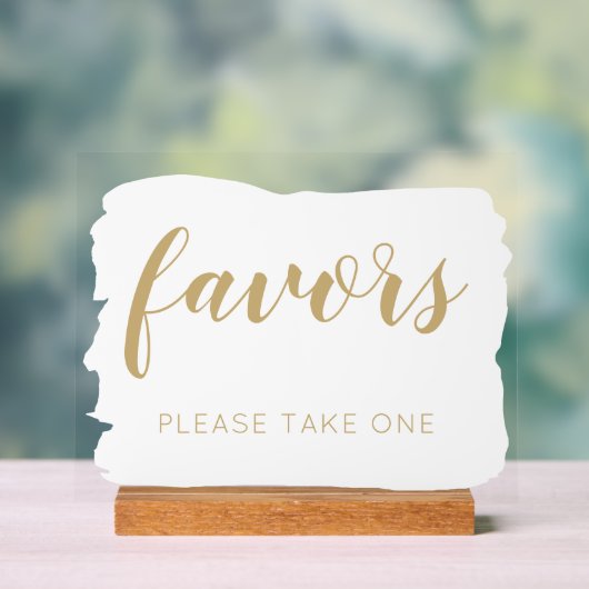 Witgoud neem alsjeblieft één huwelijksgunst acryl bord (Neutraal)