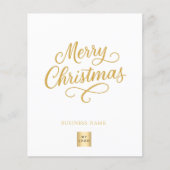Witgoud script business logo Christmas Flyer (Voorkant)