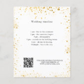 Witgoud sparkles bruiloft programma details QR (Achterkant)