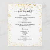 Witgoud sparkles bruiloft programma details QR Flyer (Voorkant)