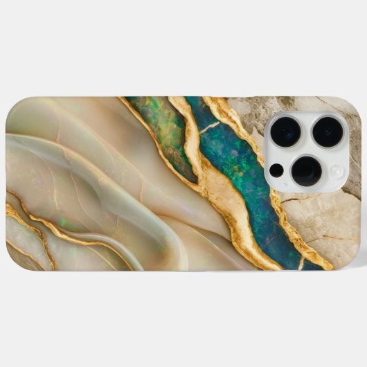 Witgouden agaat marmer Case-Mate iPhone case (Achterkant (horizontaal))