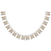 Witgouden bloemen Bunting vlag Vlaggetjes (Alle)