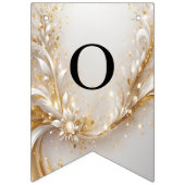 Witgouden bloemen Bunting vlag Vlaggetjes (Tweede vlag)