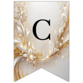 Witgouden bloemen Bunting vlag Vlaggetjes (Eerste vlag)