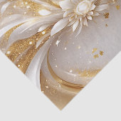 Witgouden bloemige tissuepapier (Detail)