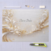 Witgouden bloemige tissuepapier (Craft)