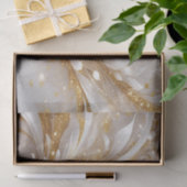 Witgouden bloemige tissuepapier (Geschenk)