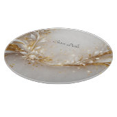 Witgouden bloemsnijplank snijplank (Hoek)