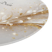 Witgouden bloemsnijplank snijplank (Hoek)