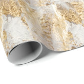 Witgouden borstel geschilderde textuur. cadeaupapier (Rol Hoek)