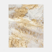 Witgouden borstel geschilderde textuur. fleece deken (Voorkant)