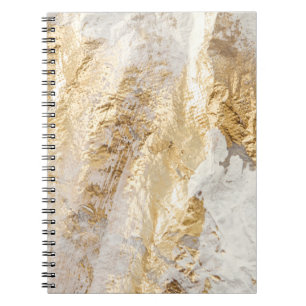 Witgouden borstel geschilderde textuur. notitieboek